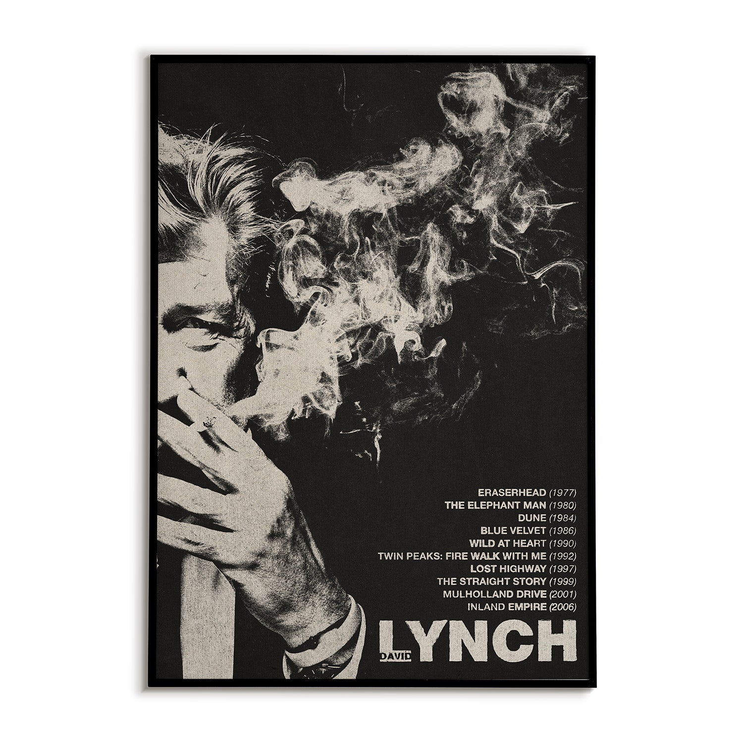 david lynch ポスター David Lynch Filmography Poster – Down and Out Prints