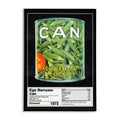 Album cover of 'CAN' featuring a can of green beans with text and nutritional information.