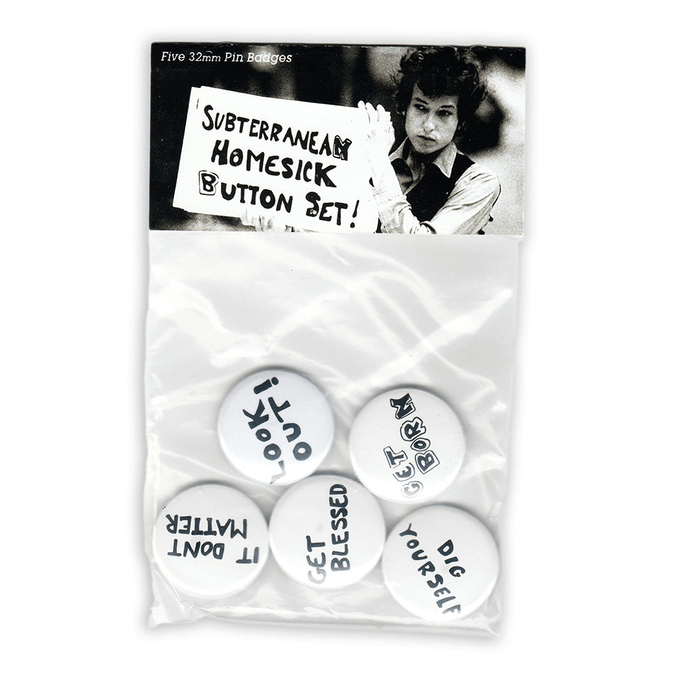 Subterranean Homesick Blues Button Set