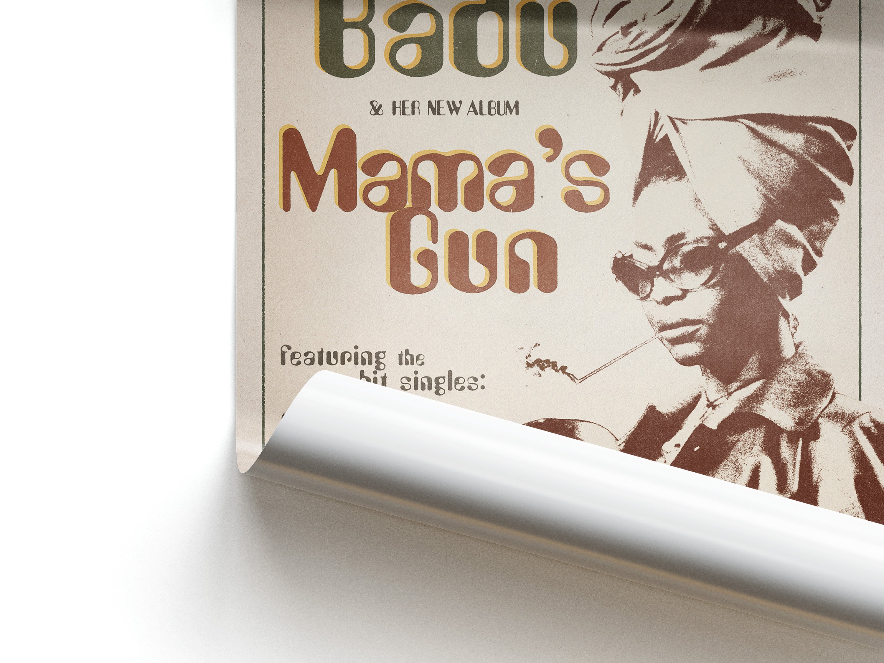 Erykah Badu Mama's Gun Retro Poster