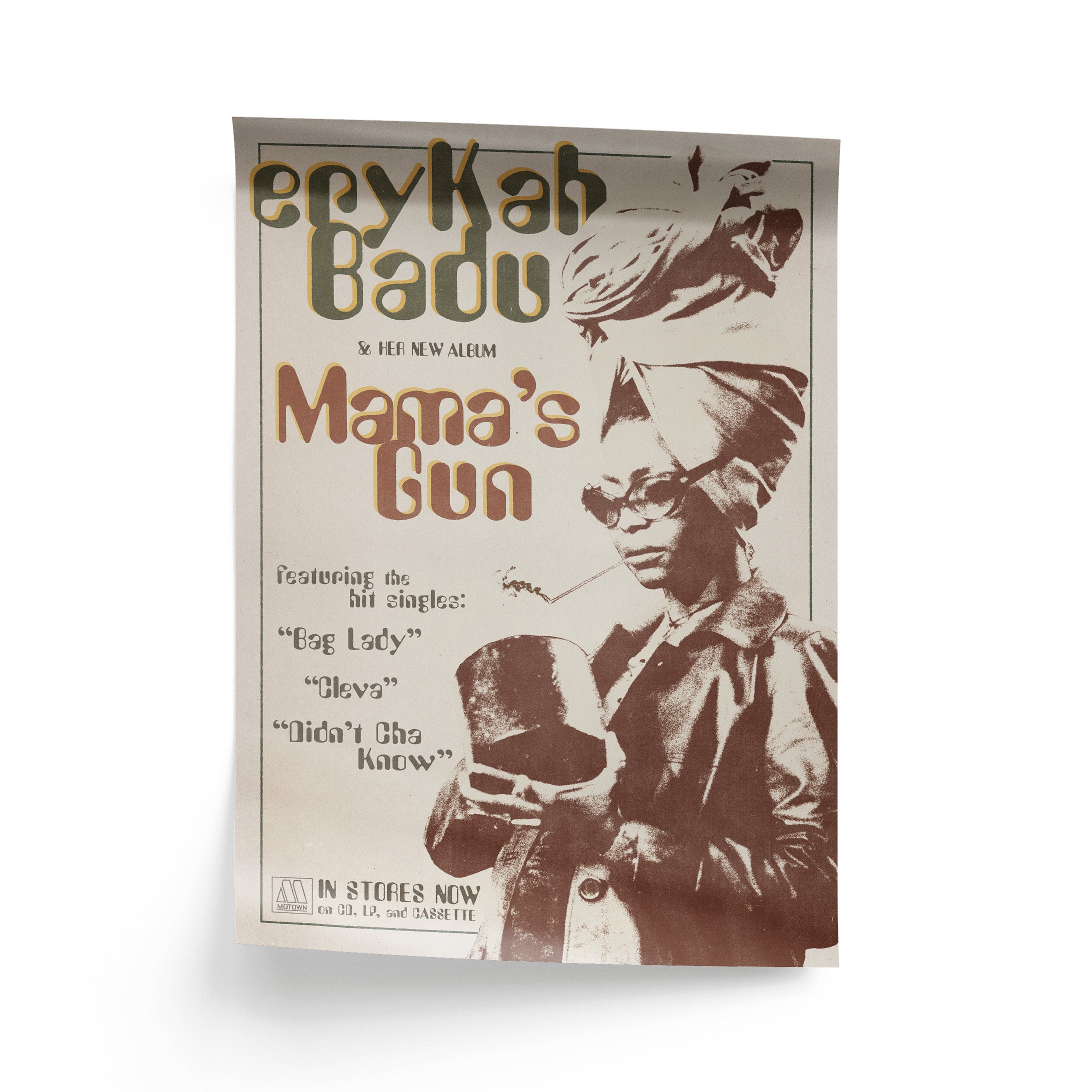 Erykah Badu Mama's Gun Retro Poster