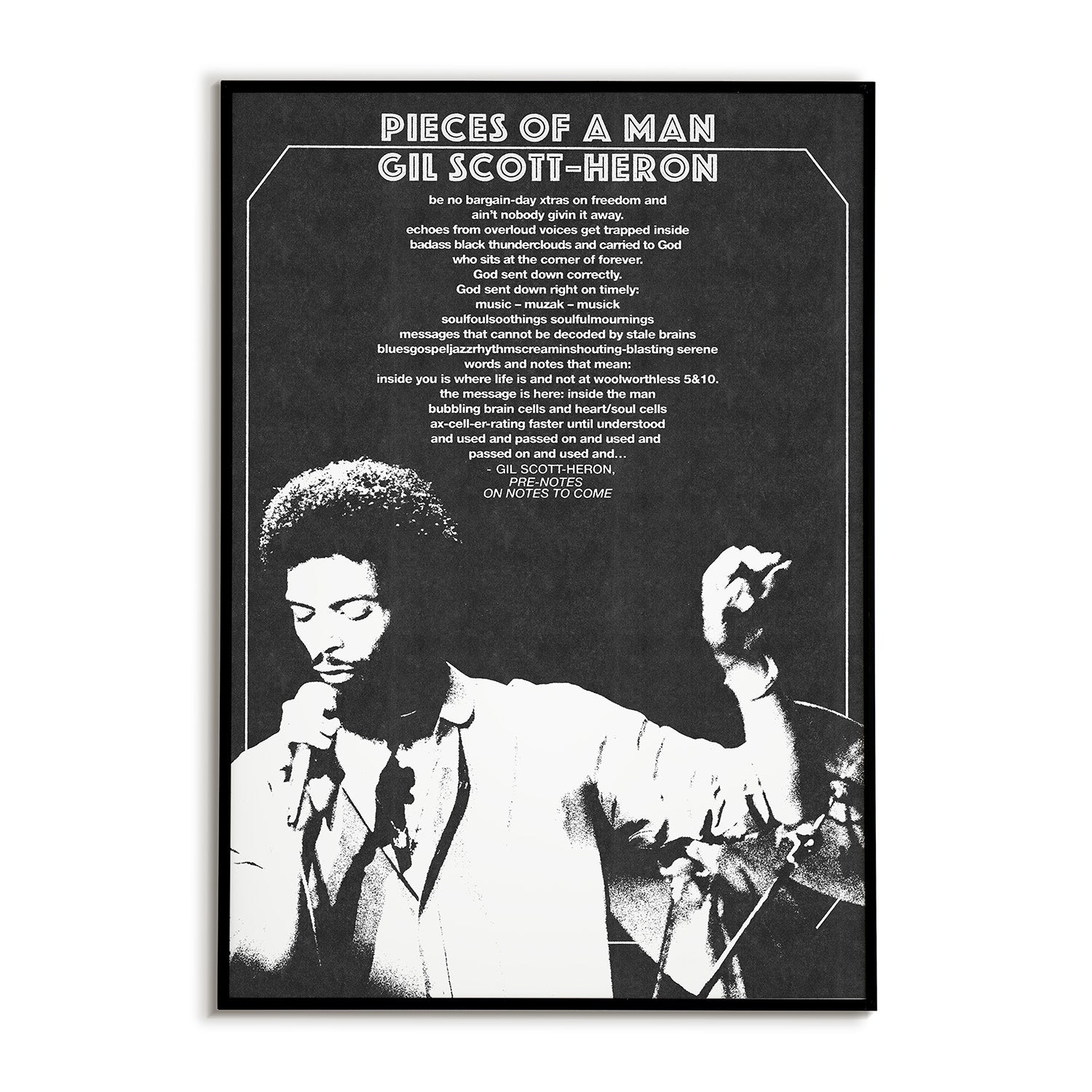Gil Scott-Heron Pieces of a Man Poetry Poster