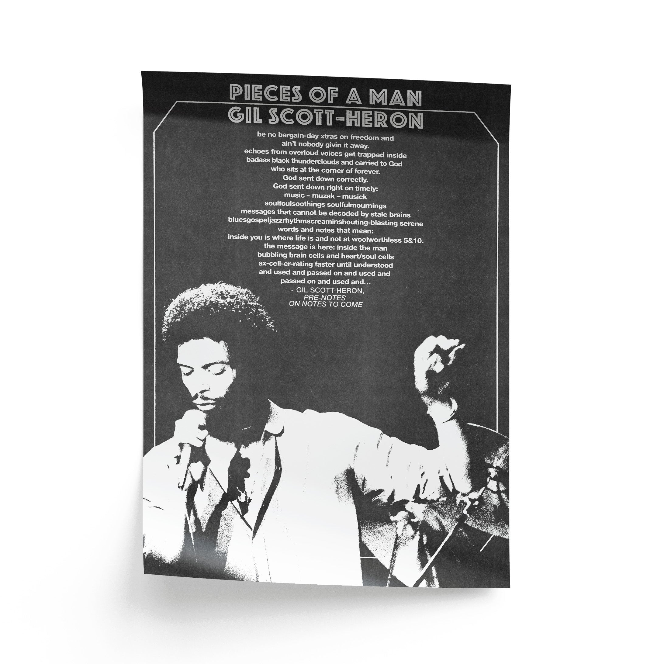 Gil Scott-Heron Pieces of a Man Poetry Poster