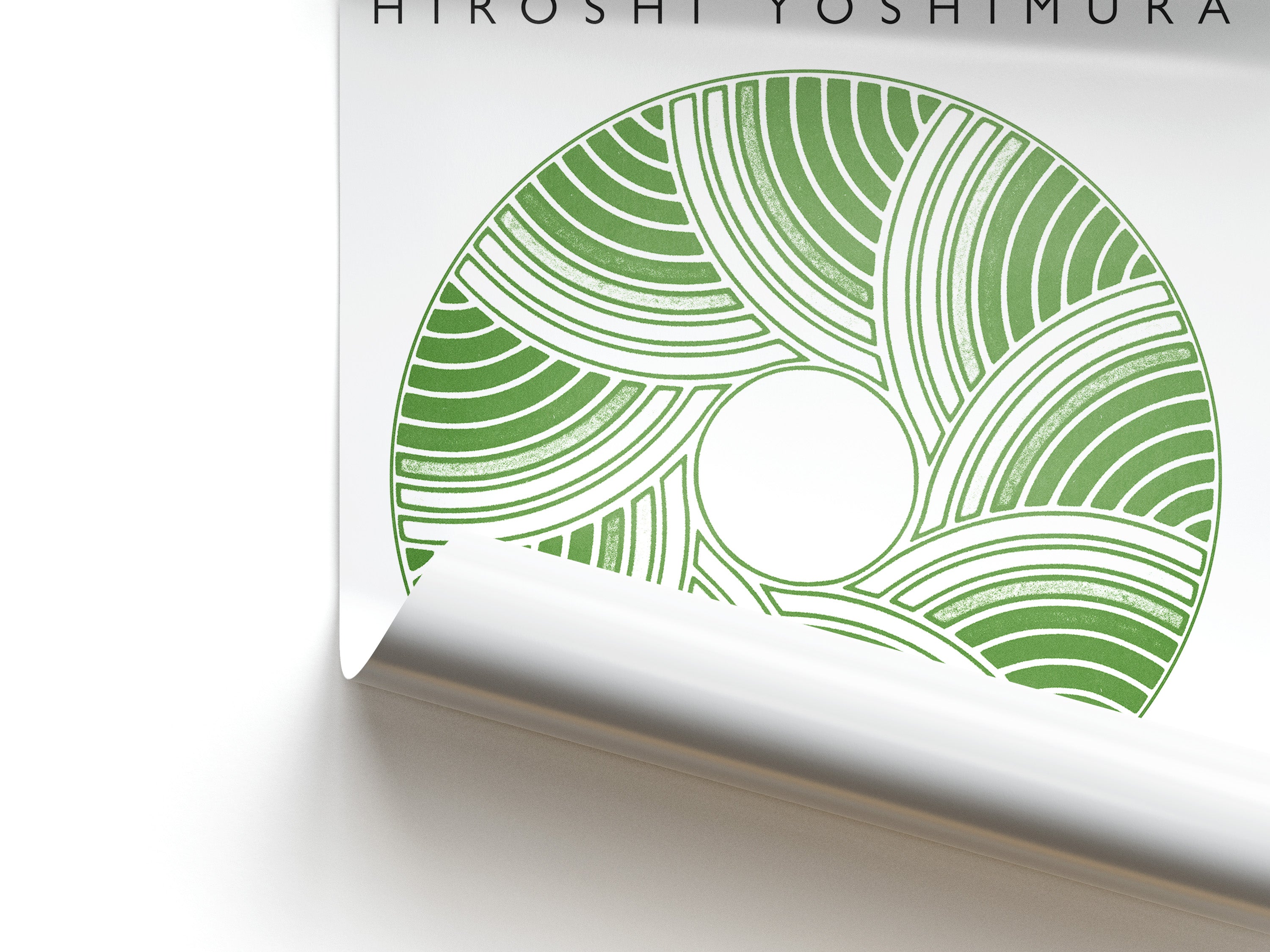 Green circular design on a white background with 'HIROSHI YOSHIMURA' text.