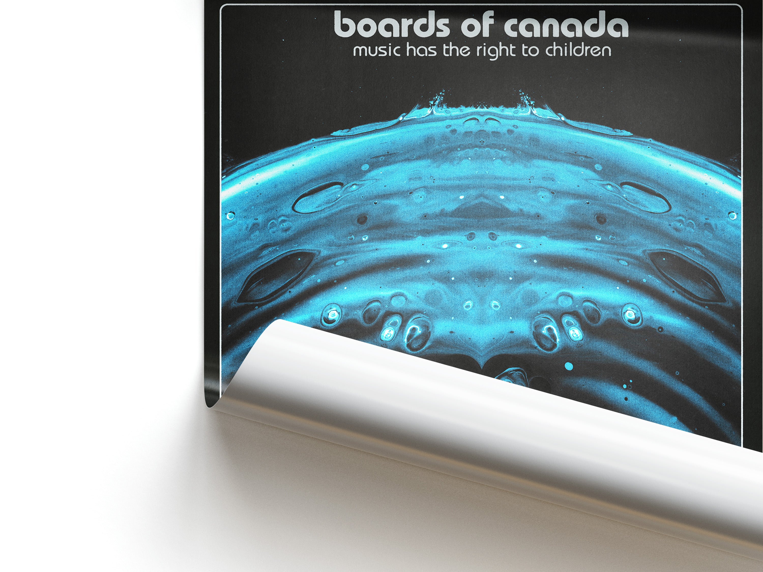 Album cover with blue abstract design and 'boards of canada' text