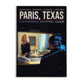 Movie poster for 'Paris, Texas' with two characters talking through a window.