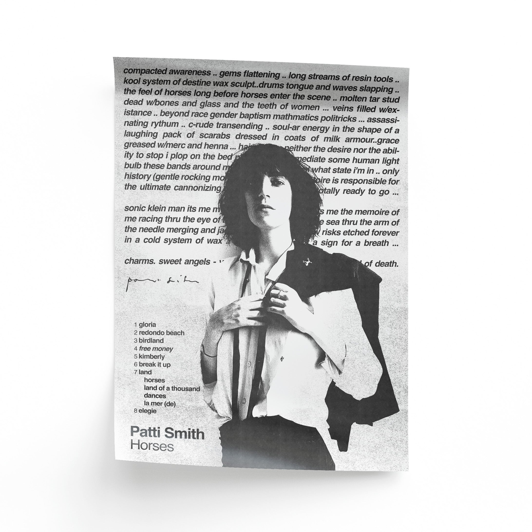 Patti Smith Horses Poster