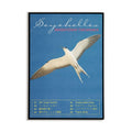 Framed artwork of a bird in flight against a blue background with ' Seychelles' and 'Masayoshi Takanaka' text.