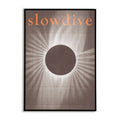 Album cover with 'slowdive' text and sunburst design