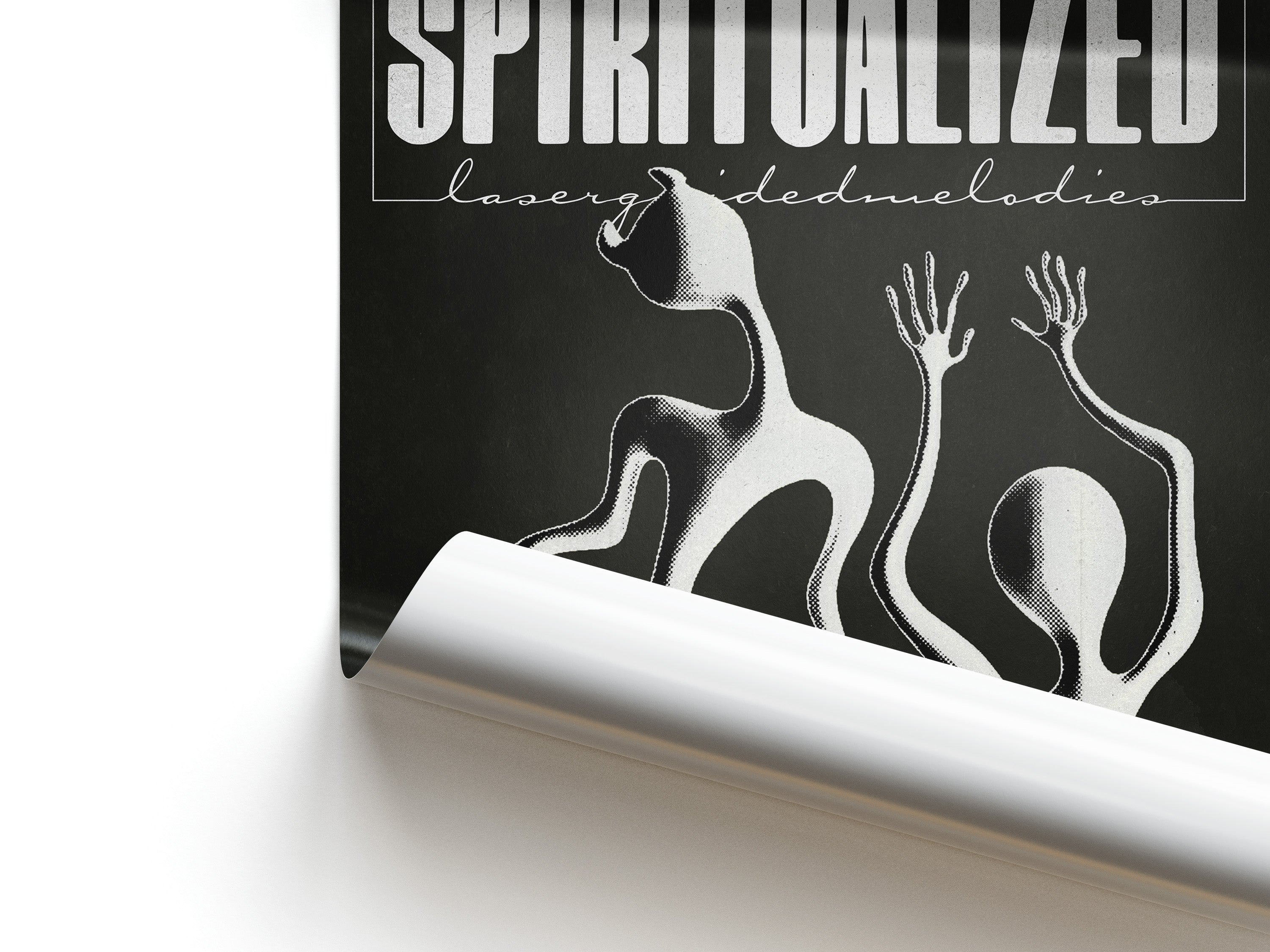 Premium luster finish poster celebrating Spiritualized's iconic space rock album Lazer Guided Melodies