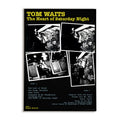 Album cover for 'The Heart of Saturday Night' by Tom Waits with black and white photos and yellow text.