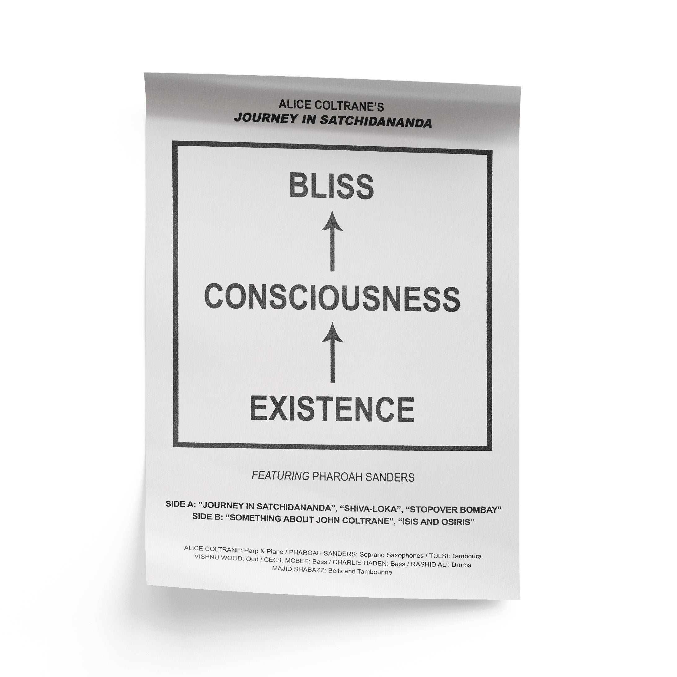 Alice Coltrane Journey in Satchidananda Typography Poster