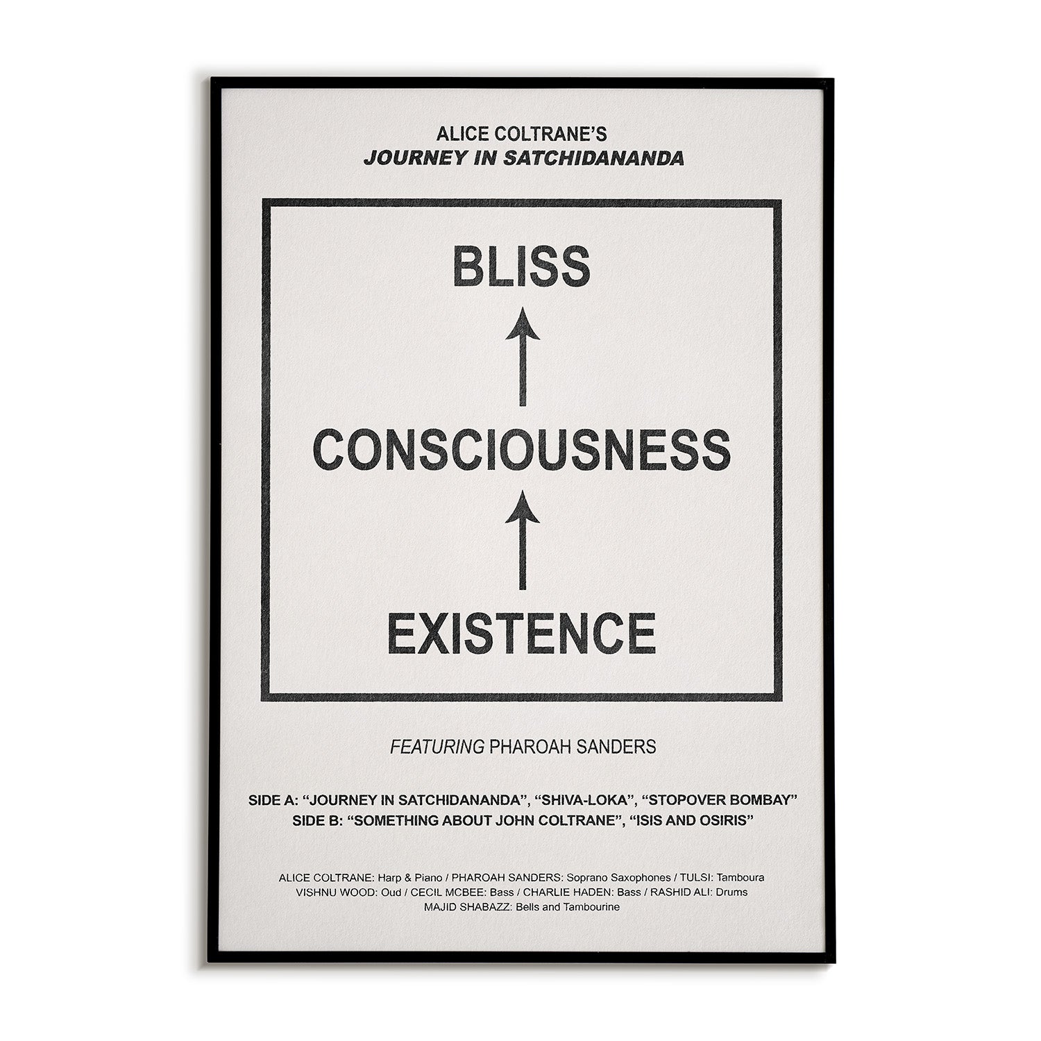 Alice Coltrane Journey in Satchidananda Typography Poster