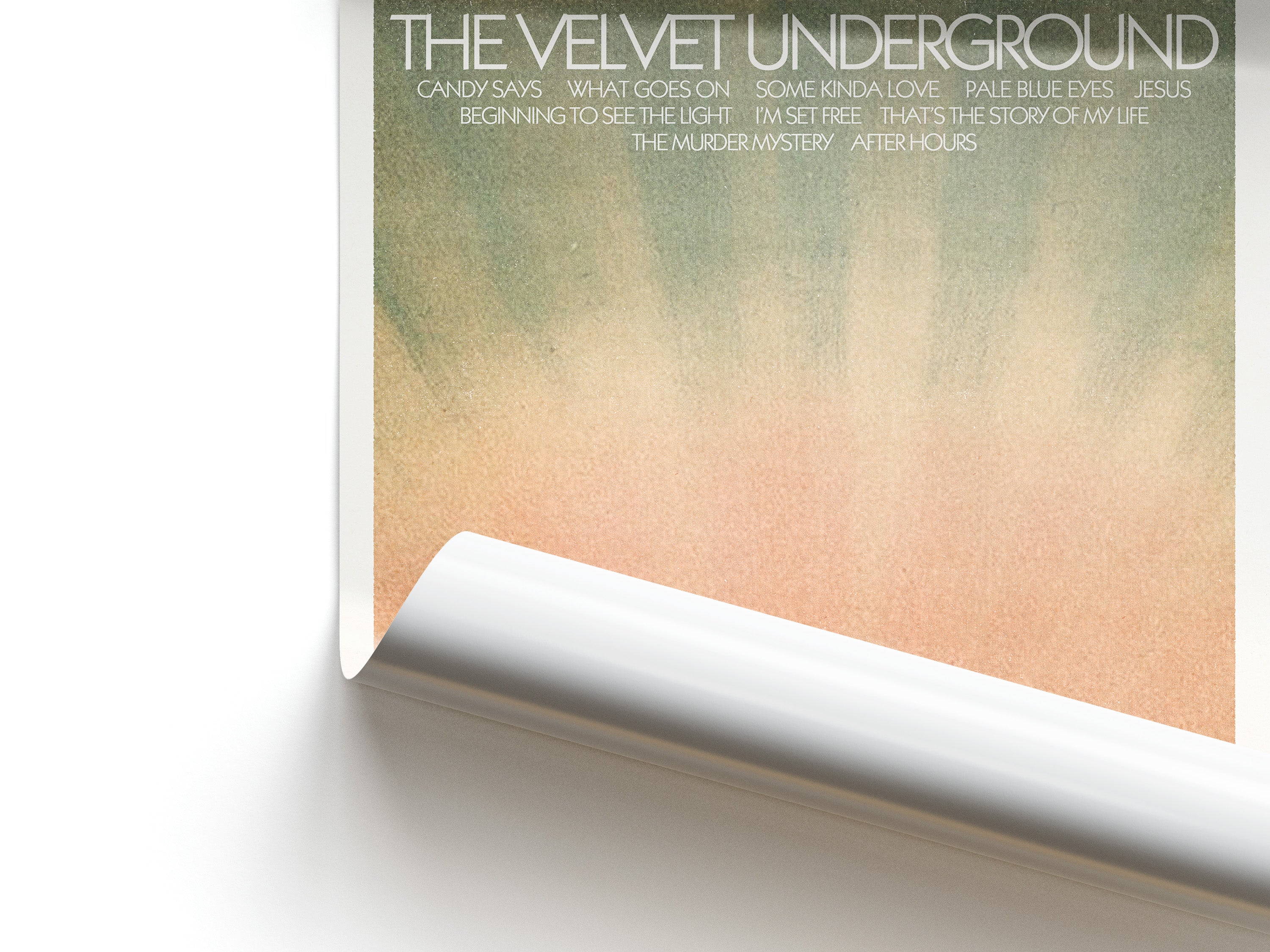Album cover of 'The Velvet Underground' with a sunburst gradient design and text.